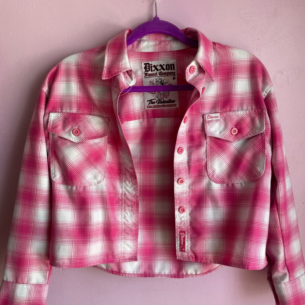 DIXXON women’s valentines crop flannel